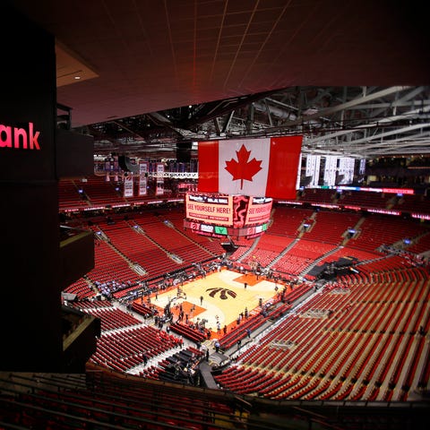 The Toronto Raptors' Scotiabank Arena prior to a 2
