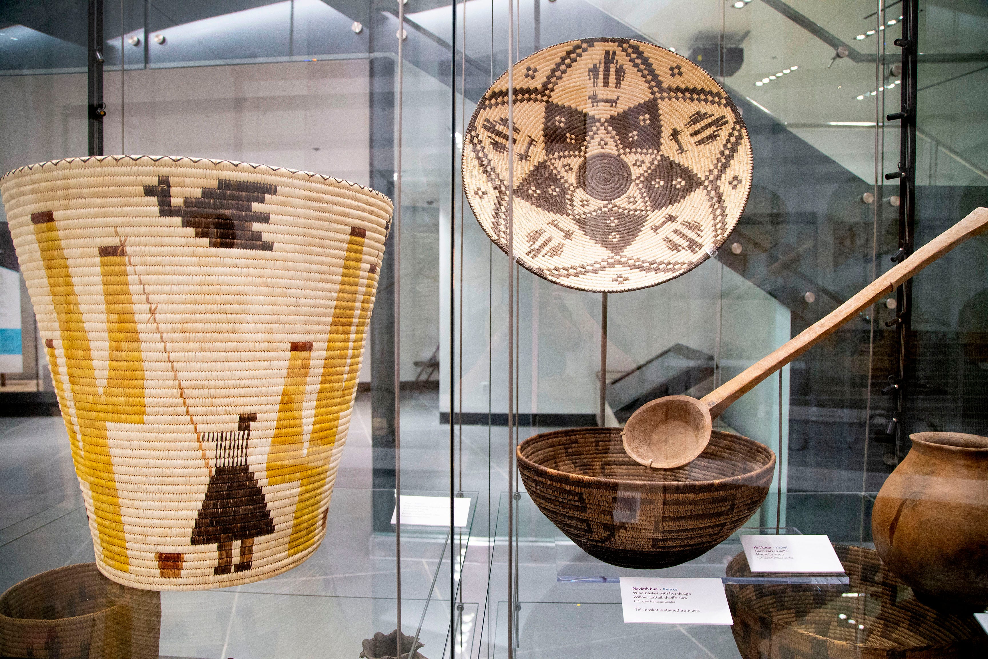 Huhugam Heritage Center in Chandler displays baskets from the Akimel O'otham and Pee Posh.
