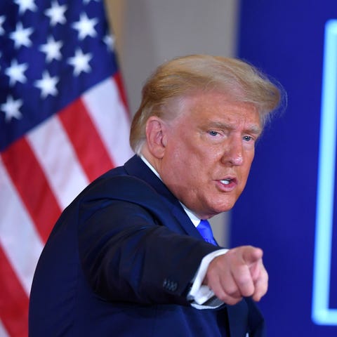 President Donald Trump on Nov. 4, 2020, in Washing