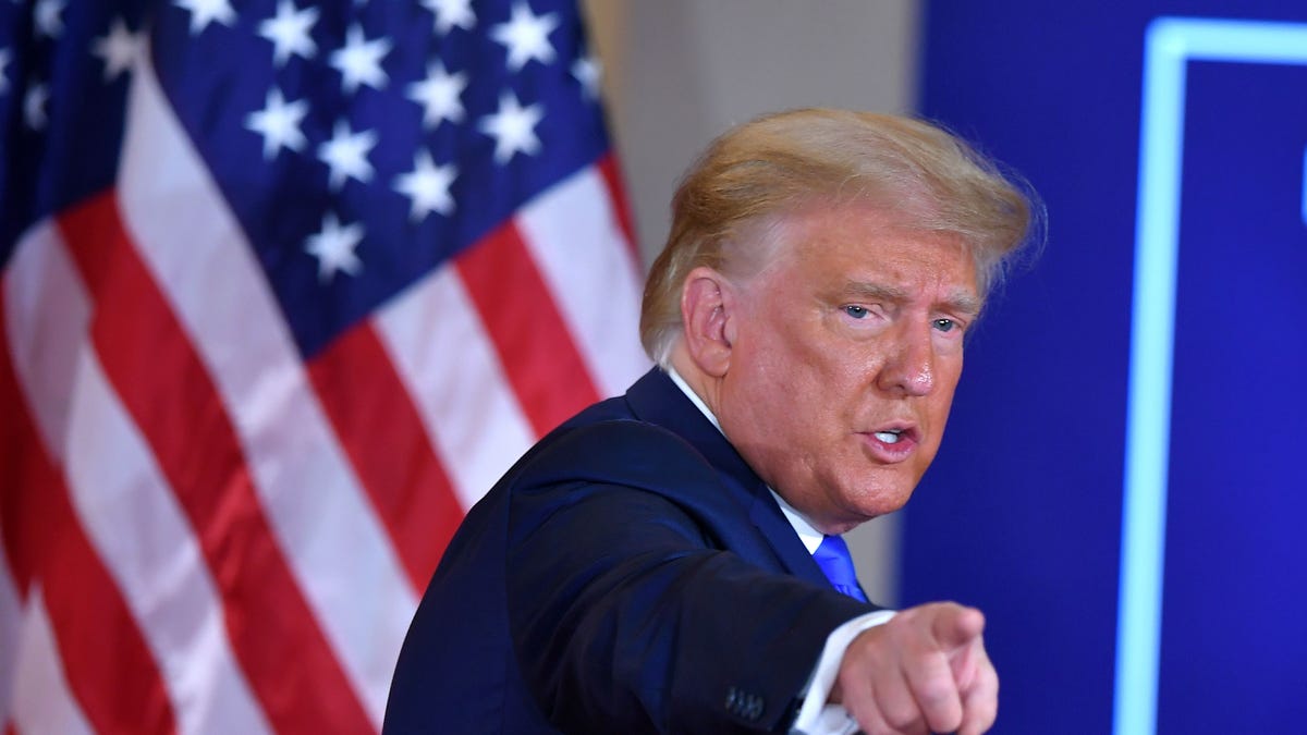 President Donald Trump on Nov. 4, 2020, in Washington, D.C.