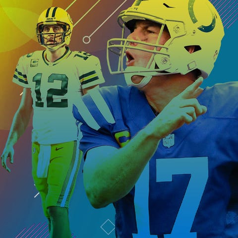 Packers QB Aaron Rodgers and Colts QB Philip River