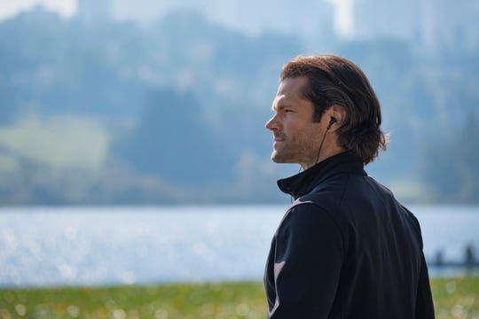 Sam Winchester (Jared Padalecki) found time for a run in the series finale of "Supernatural."
