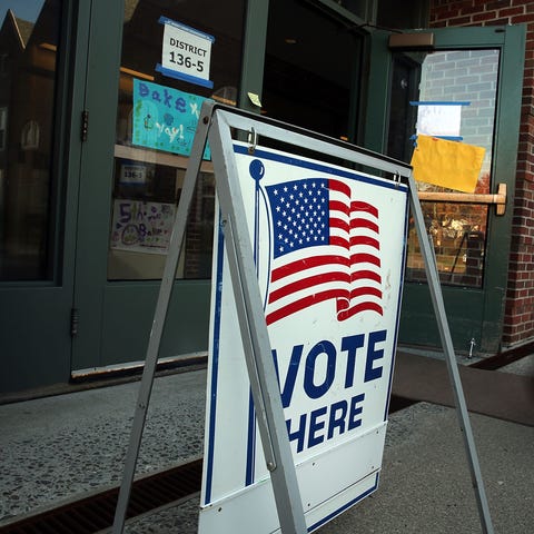 A polling station on Nov. 4, 2014 in Westport, Con