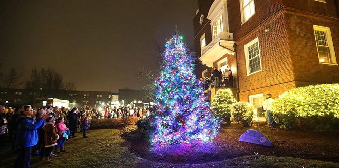 The annual lighting of the Christmas tree outside Town Hall, Dec. 7  won't allow spectators to attend, but the ceremony