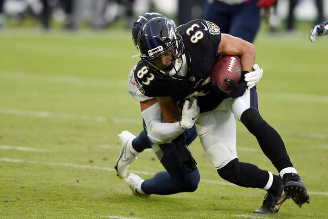 Baltimore Ravens Willie Snead IV during the second half of an NFL football game, Sunday, Nov. 22, 2020, in Baltimore. (AP Photo/Gail Burton)