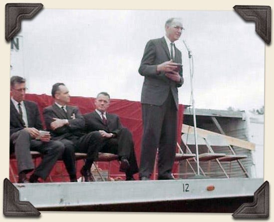 Arthur Dunn is pictured during the dedication of the Arthur Dunn Airpark in January 1963. His wife, Hazel, wrote the date and occasion on the back of the photo.