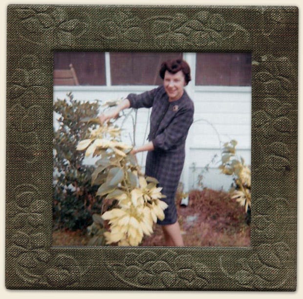 Hazel Dunn, who married Arthur Dunn in 1962, is pictured in front of their Mims home. The couple died at the house in what the sheriff's department called a murder/suicide in 1966.