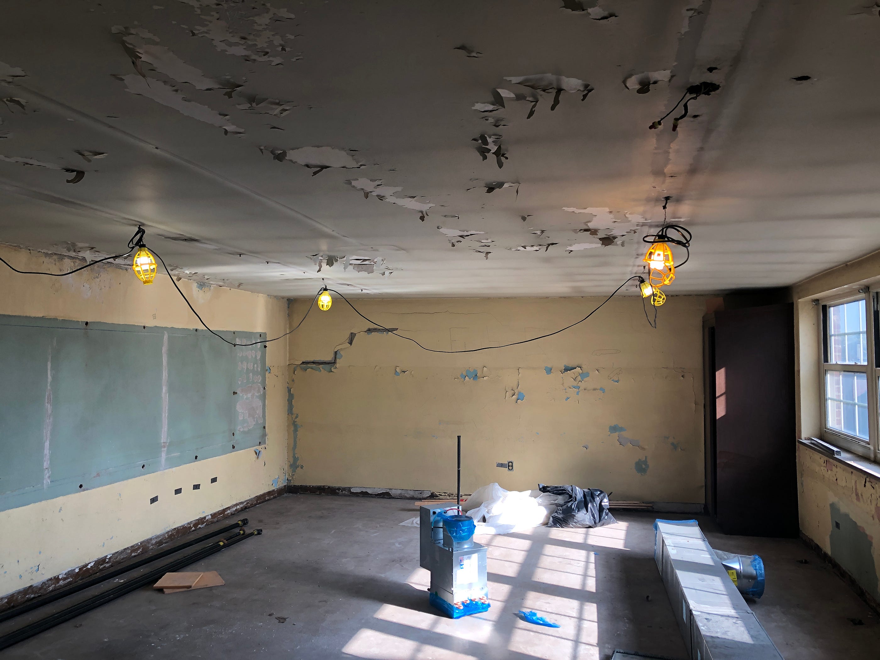 The third floor at the Academy @ Shawnee has stood frozen in time since it was abandoned in 1981 because of shrinking enrollment at the school. It's now part of a new renovation project.