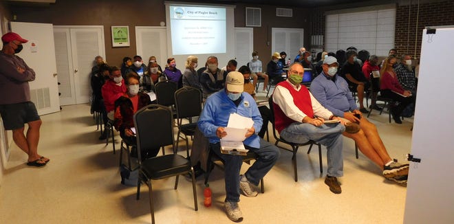 Flagler Beach residents gathered at the Planning and Architectural Review Board meeting on Tuesday to learn about the new hotel project.