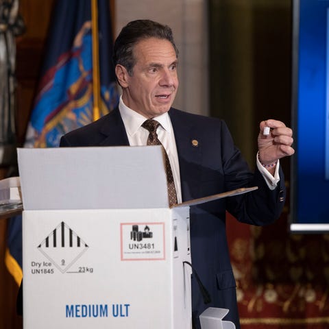 Gov. Andrew Cuomo demonstrated how COVID vaccines 
