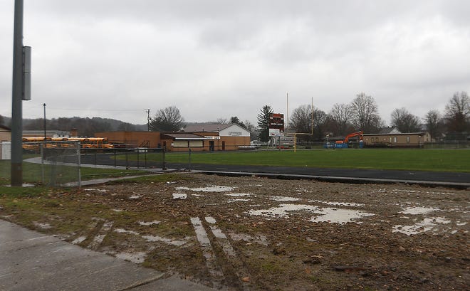 The Claymont Stadium project was started recently in Uhrichsville and will result in a whole new look. Bleachers from both sides are gone and will be replaced with new bleachers, press box and a new field house.