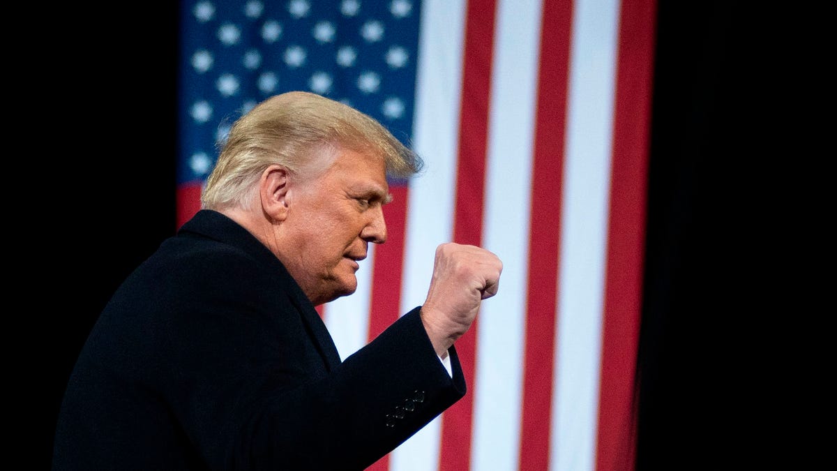 President Donald Trump on Dec. 5, 2020, in Valdosta, Georgia.