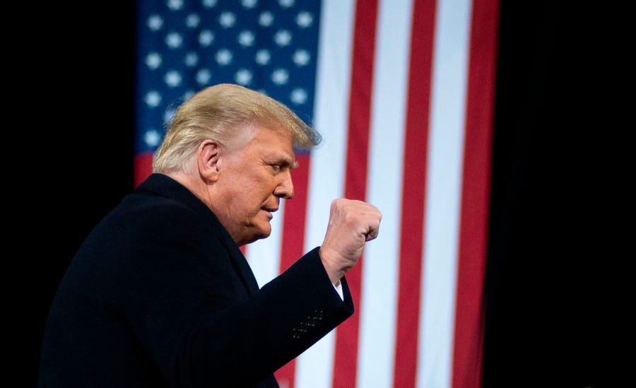 President Donald Trump on Dec. 5, 2020, in Valdosta, Georgia.