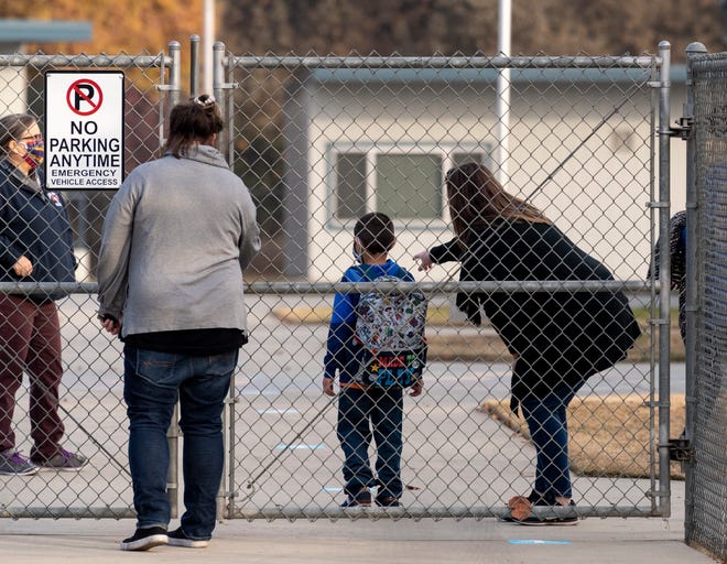 Some Pinkham Elementary School students returned to classrooms Monday, December 7, 2020. Visalia Unified School District leaders have said they are adhering to federal health protocols.