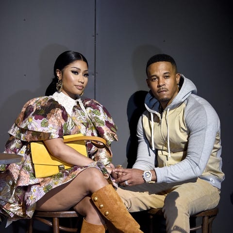 FILE - OCTOBER 01: Rapper Nicki Minaj and husband 
