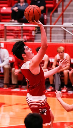 Glen Rose’s Cross Arrington scored 14 points in the Tigers’ win over North Hopkins on Tuesday. (