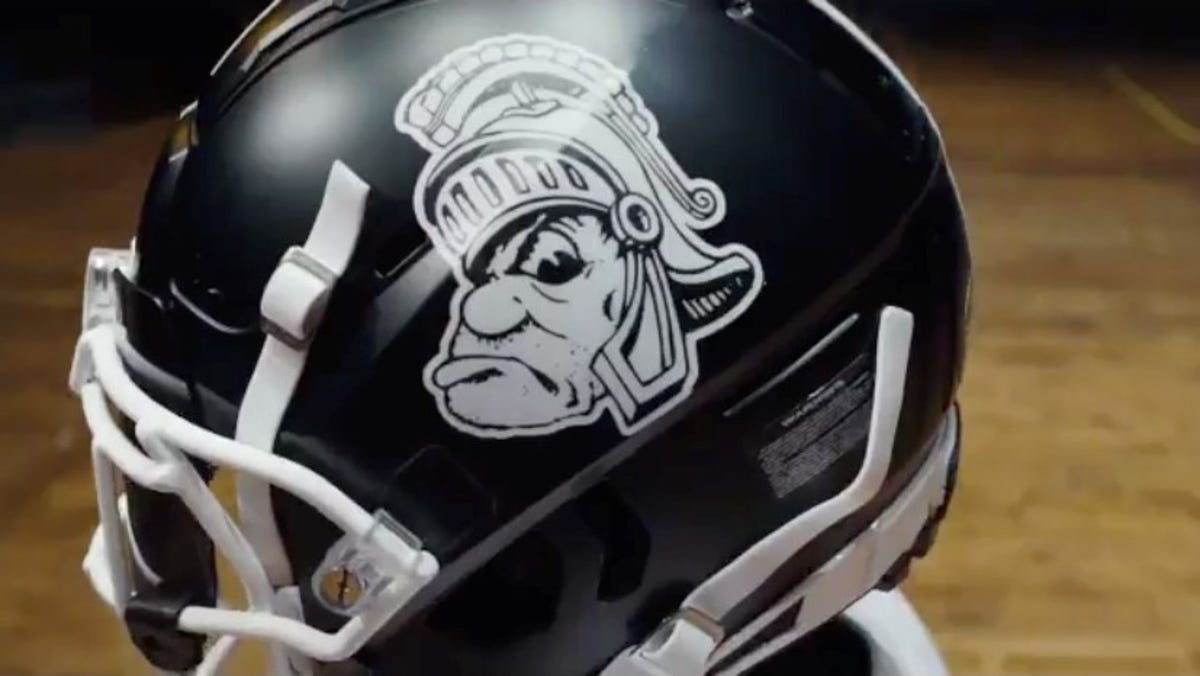 Michigan State Football Unveils Long Desired Gruff Sparty Helmet Michigan State Football Unveils Long Desired Gruff Sparty Helmet