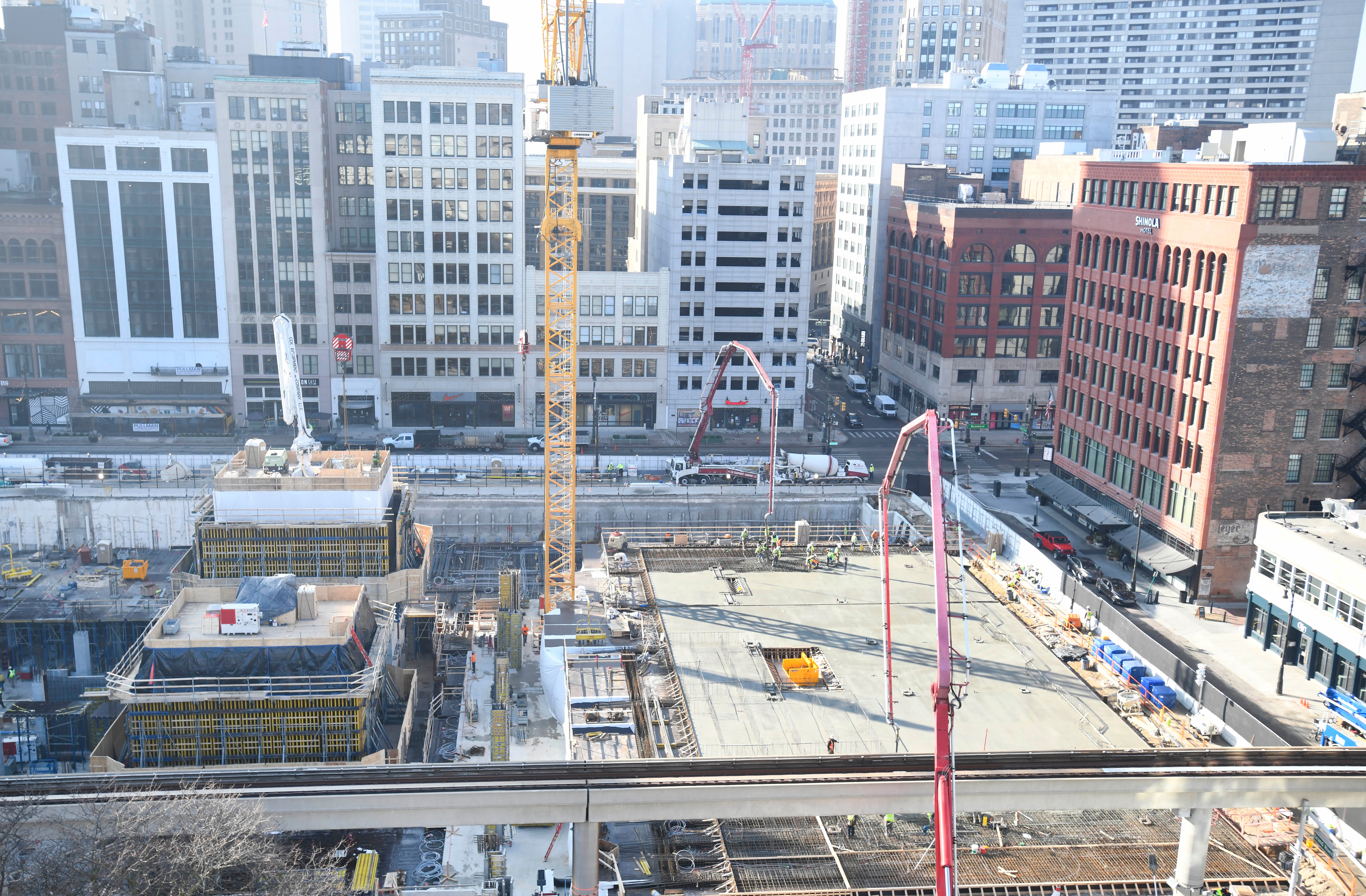 In construction milestone, Bedrock's Hudson's site now above ground
