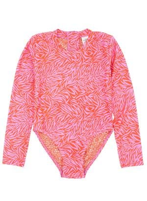 One of Coastal Kids Beachwear's best sellers is this UPF 50+ girls' body suit which is priced at $50.