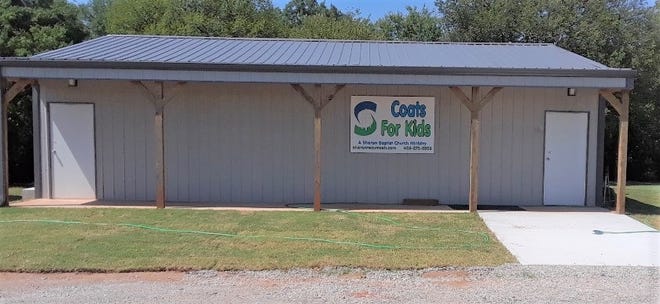 Coats for Kids is operated out of a building located in the south parking lot of the Sharon Baptist Church at 19002 South Gordon Cooper Drive and is open every Saturday from 9 a.m. to noon.