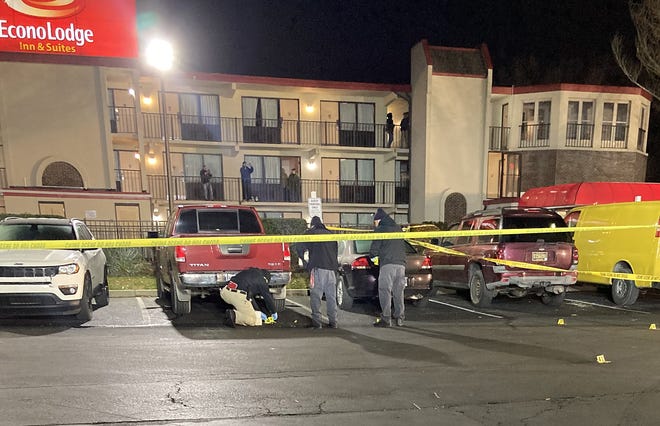 A Milford police officer was shot and the suspect was killed by officers in the Econo Lodge parking lot near Rehoboth Beach on Thursday, Dec. 10, 2020.