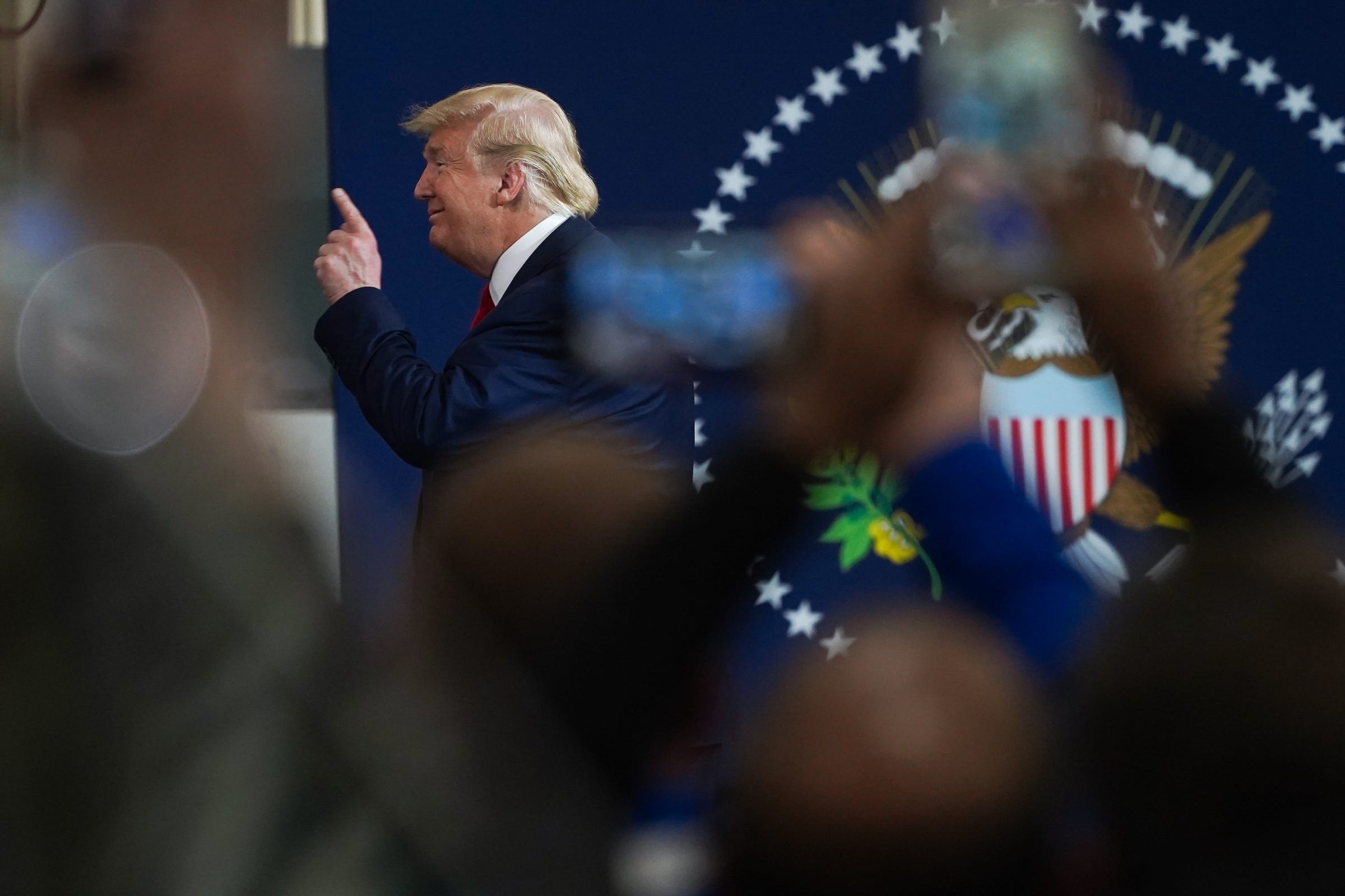 After signing a revised U.S. Mexico Canada Trade Agreement, President Donald Trump speaks to a crowd at Dana Incorporated in Warren as the 2020 Election campaigning picks up steam.