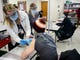 Healthcare workers get their vaccine doses in Ohio.