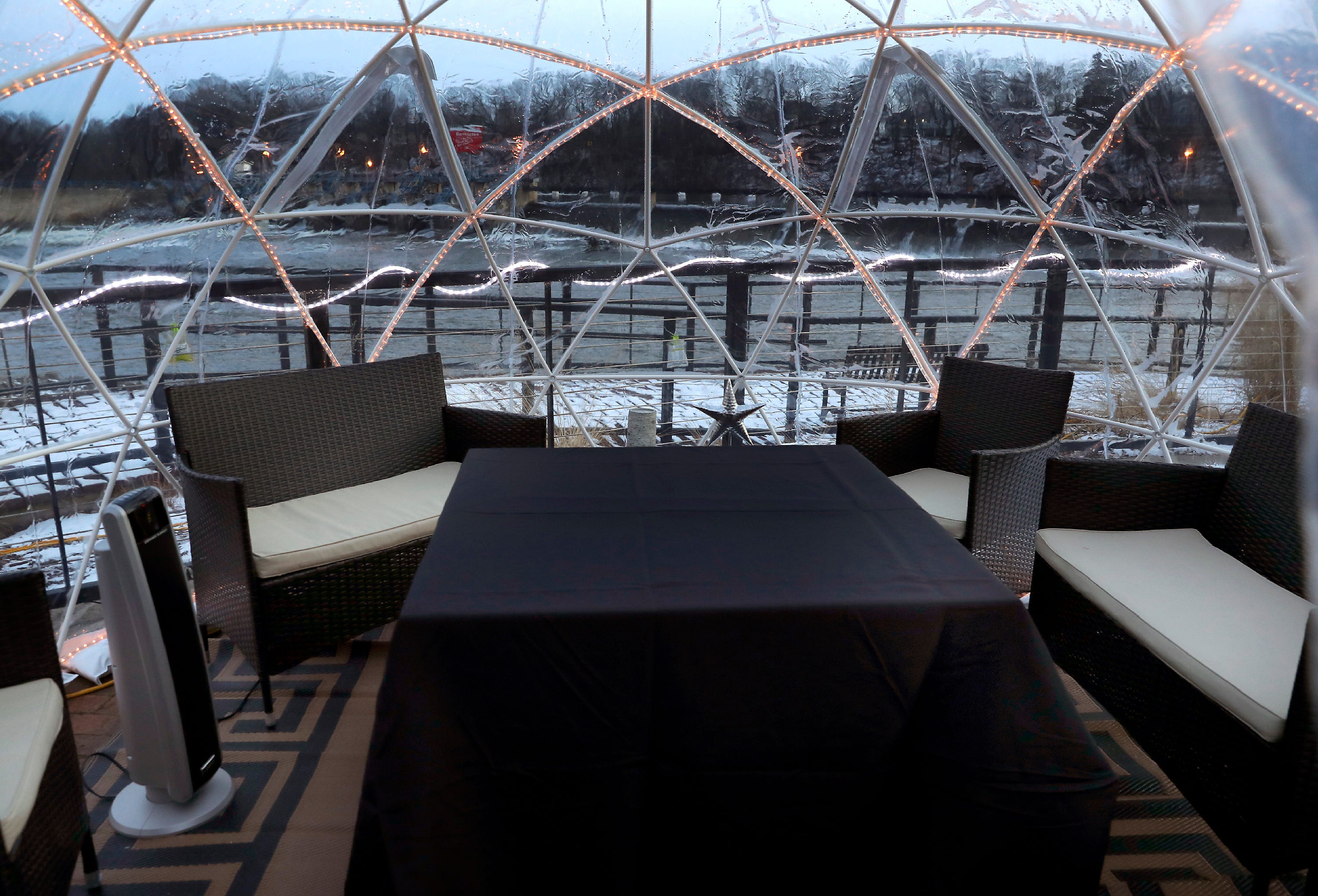 Fratellos in Appleton has domes for outdoor dining in cold weather