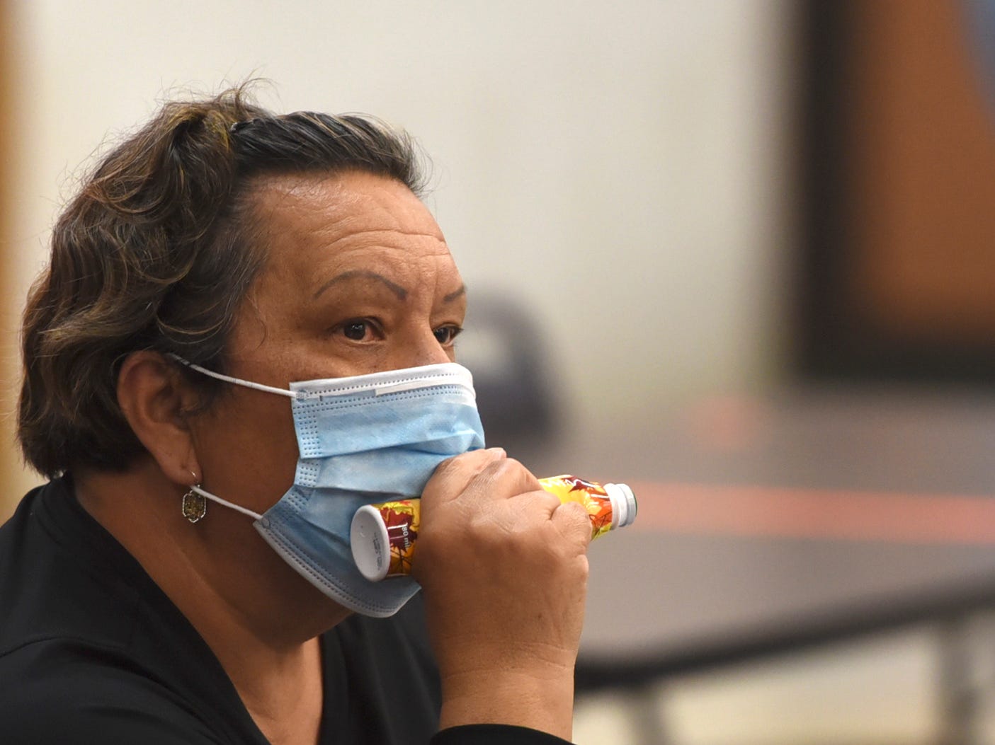 Mercy Mesa plays bingo at El Mercado bingo hall on Dec. 2. The hall is open seven days a week.