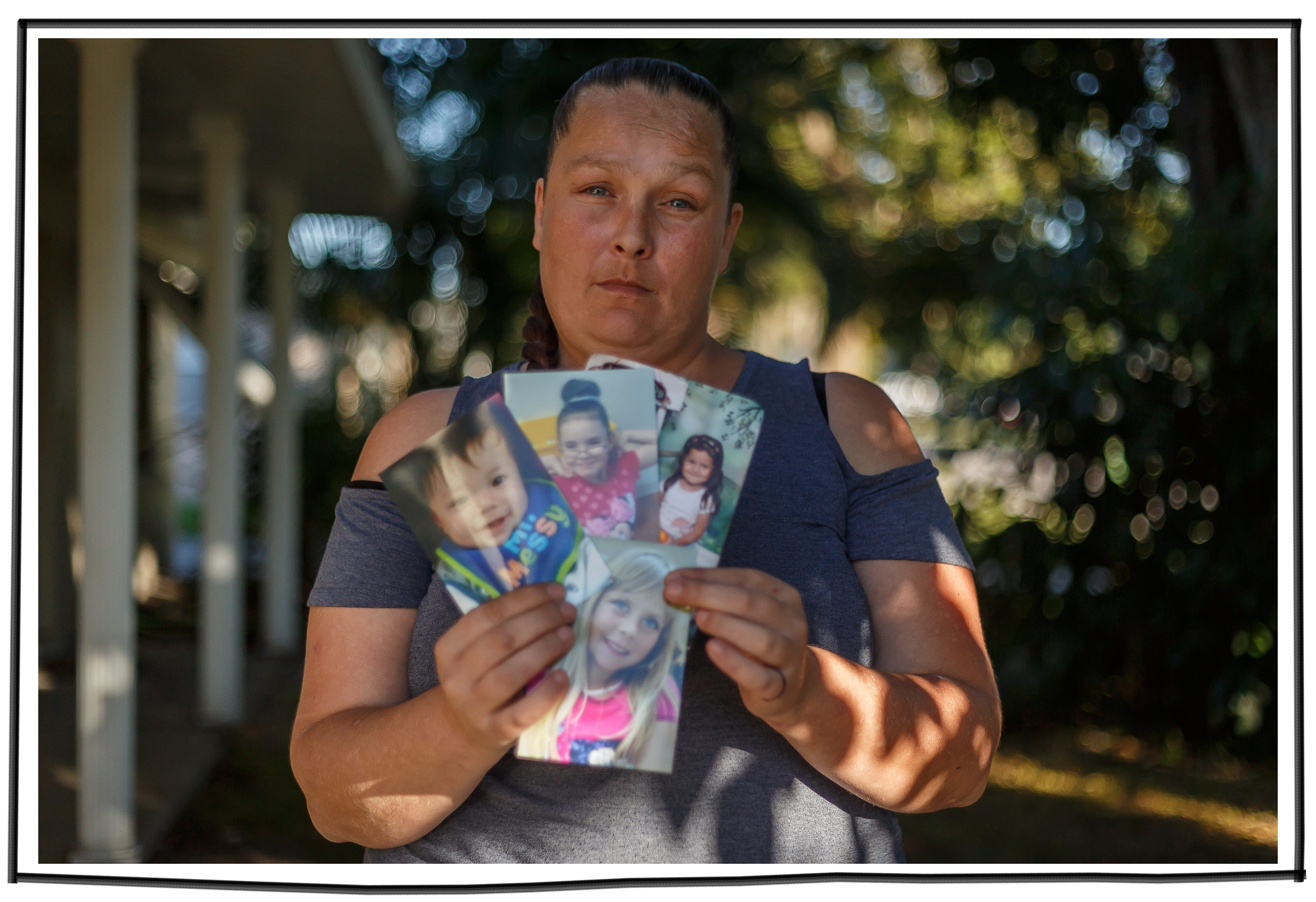 Marion Phillips outside her home in Bradenton, Fla. in late 2019.