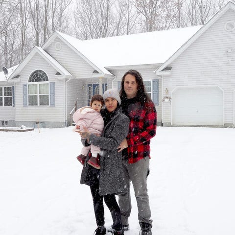 New residents Angelys and Chris McFarland with the