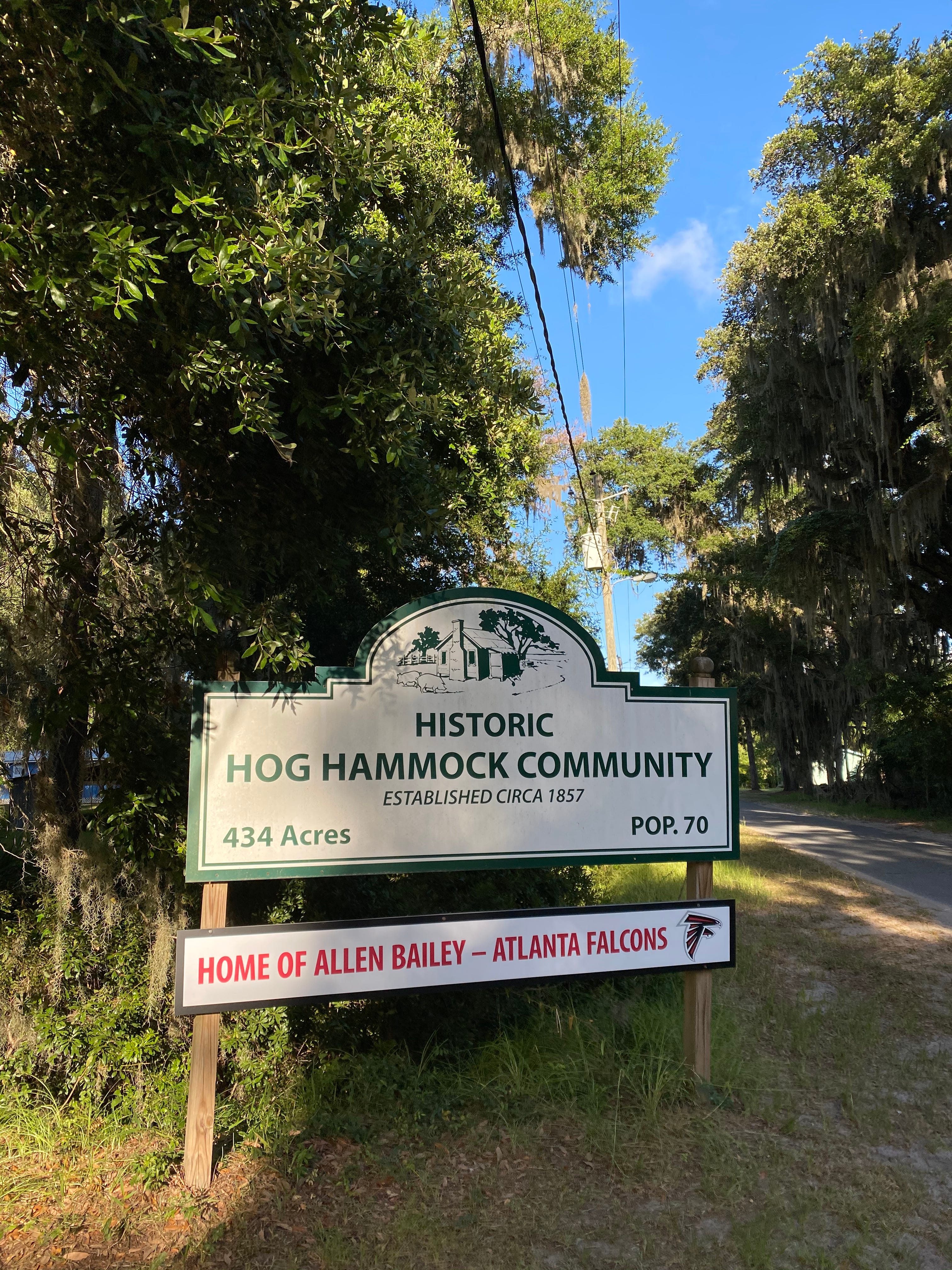 Hog Hammock is a small Black community on Sapelo Island and one of the last surviving, intact, Gullah Geechee communities in the area. Inheritance laws require documentation for proof of land ownership. The challenge: often land was handed down via verbal agreements, so there is no written documentation.