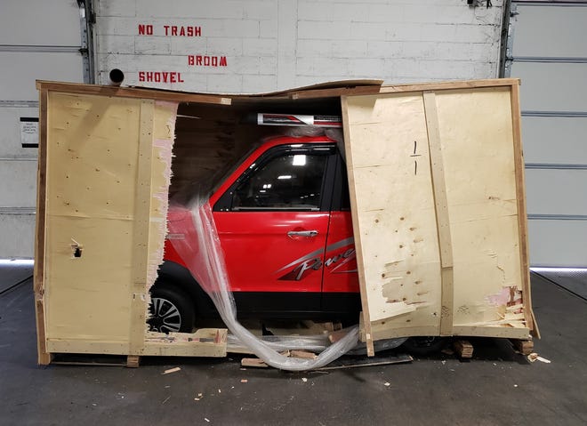 An electric car from China drew the attention of Customs and Border Protection officers when it was shipped to Philadelphia in a damaged crate.