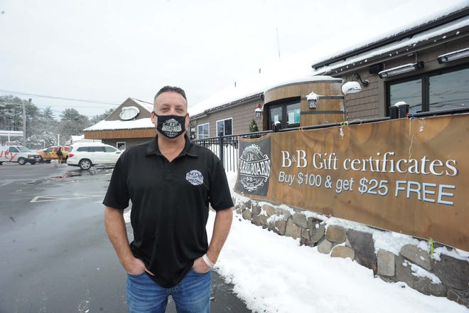 Barrel and Boards,  co-owner Dave Laghetto, 1285 Broadway in Raynham, Friday, Dec. 18, 2020. The   marketplace will offer a deli quality meat and fish and have grab and go meals. The space used to be a Honey Dew Donuts, and the marketplace plans to use the existing drive through for pickup orders.    