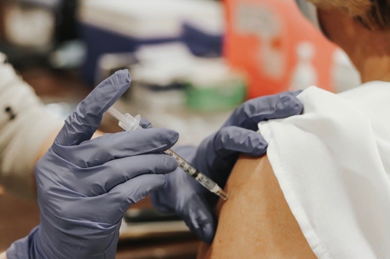 IU Health Ball Memorial Hospital frontline workers receive the Pfizer COVID-19 vaccine on Friday, Dec. 18.