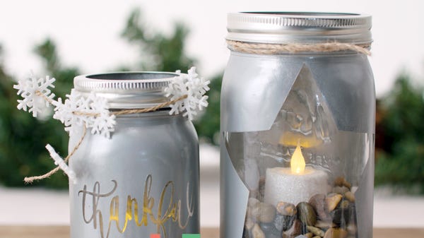 Make Mason jar lights as a holiday craft