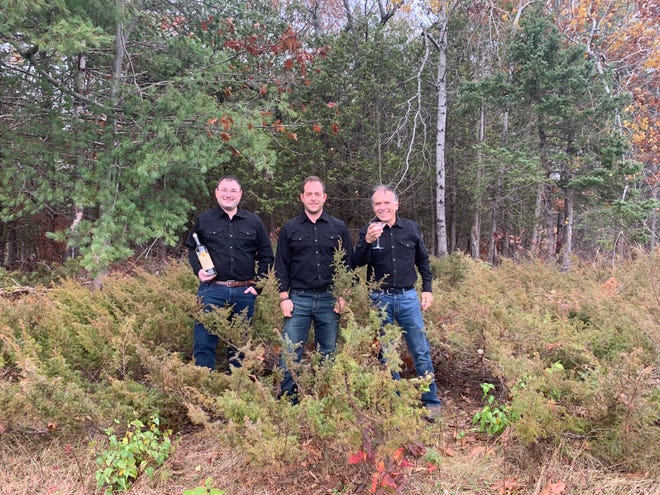 From left to right, Devil's Half Acre Distillery's Chief Science Officer, James Beaupre, its President, Matthew Murphy, and Director of Sales and Marketing, Larry Murphy.