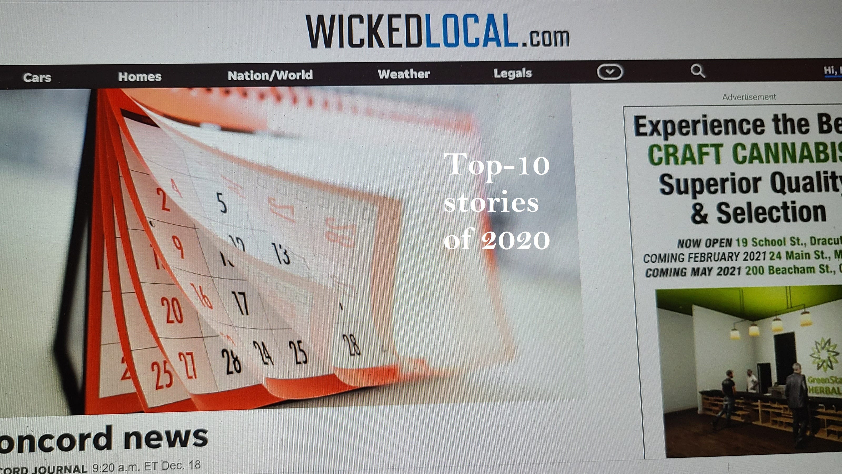 Check out what captured Concord readers' attention the most in 2020