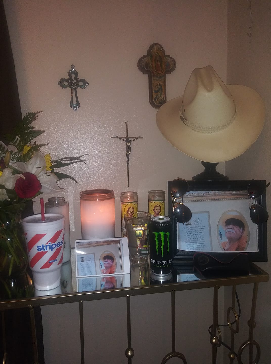 Luciana Diaz set up an altar to honor her father, Jose Angel Rosas, one of the at least 11 Seneca Foods migrant workers who died of COVID-19.