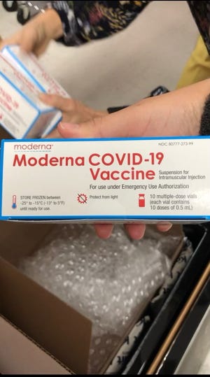 The first shipment of the Modern COVID-19 vaccine arrived to Nevada Dec. 21, 2020.