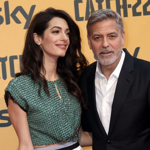 George Clooney and wife Amal Clooney, seen here at