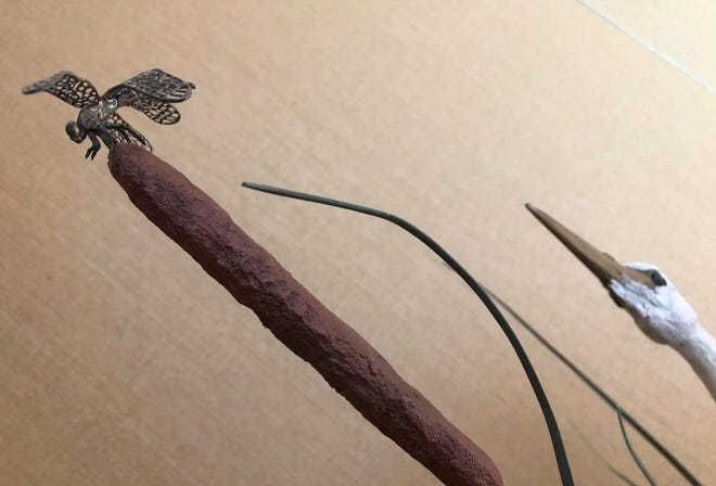 Sculpture by Dr. William Turner DDS on loan from Baxter and Elaine Perkinson's private collection on display in the Betty Matthews lobby at the Perkinson Center in Chester on Dec. 19, 2020.