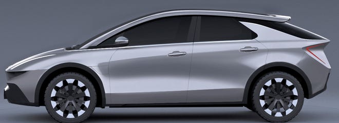 An early design renderings of the all-electric SUV that was considered before Mach-E became a member of the Mustang family.