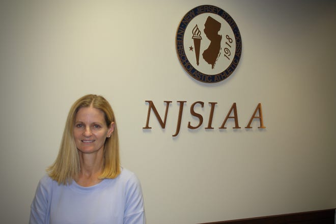 NJSIAA Chief Operating Officer Colleen Maguire at NJSIAA Headquarters in Robbinsville. The NJSIAA is the governing body for high school athletics in New Jersey.