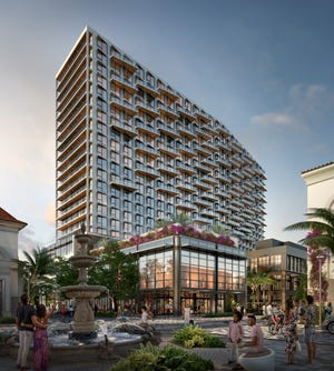 575 Rosemary, a luxury apartment complex being built in the former Macy's space at Rosemary Square, will start construction in March.