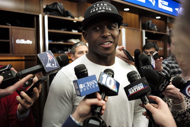 New England Patriots wide receiver Matthew Slater speaks with reporters in the team's locker room following an NFL football practice, Wednesday, Dec. 18, 2019, in Foxborough, Mass.