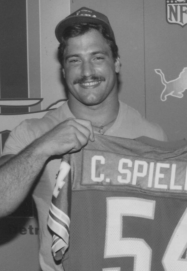 chris spielman lions jersey