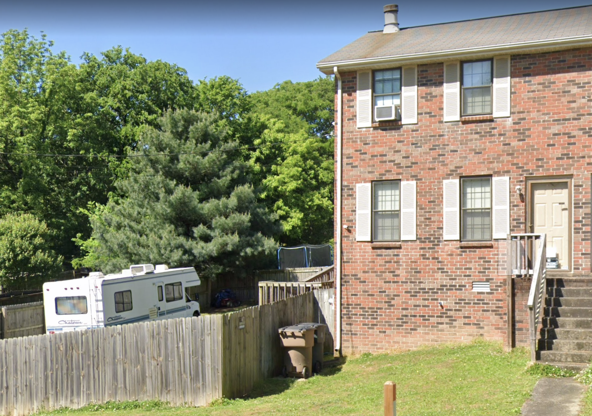 An RV that looks like one involved in an explosion in downtown Nashville on Christmas is parked in the backyard of a home in Antioch, Tenn., in this Google Maps photo. Law enforcement authorities searched the home Dec. 26.