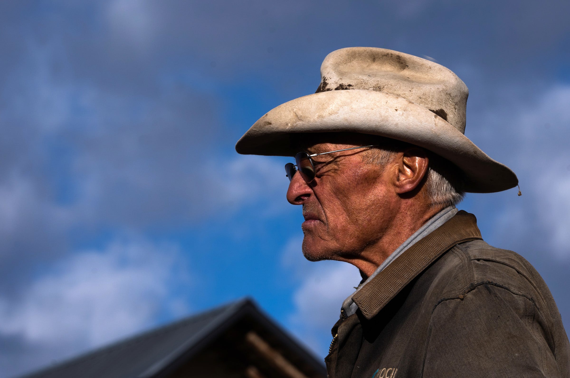 Rancher Bill Trampe, a board member of the Colorado River District, raises cattle near Gunnison, Colorado. He and other ranchers have received less water recently to irrigate their pastures, forcing many to buy hay.