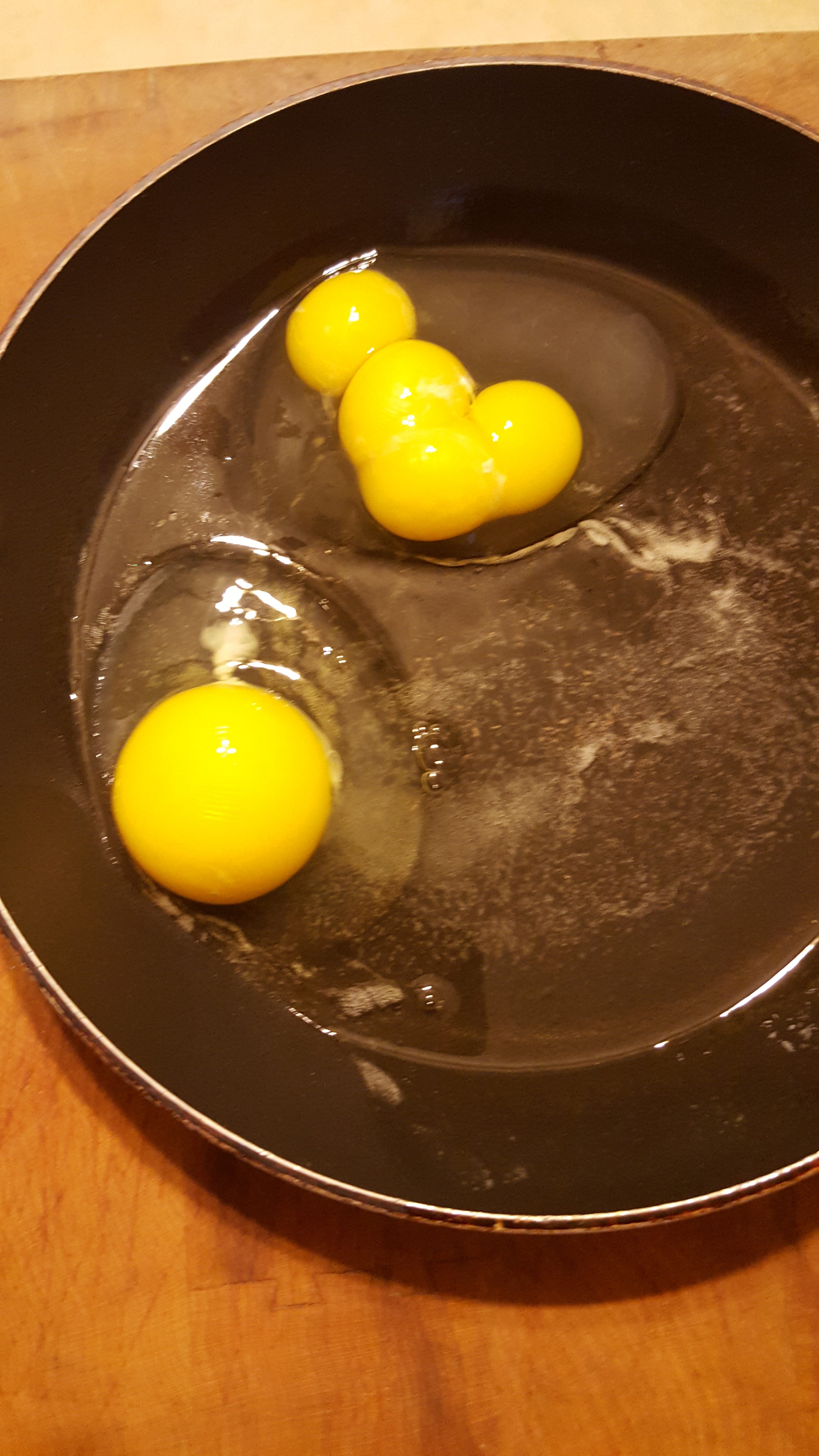 Four yolks, one shell SD woman cracks rare chicken egg